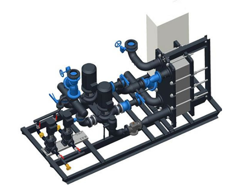 長(cháng)治單闆換換熱機組三維立體(tǐ)圖